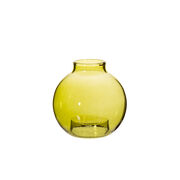 Olive green bubble vase